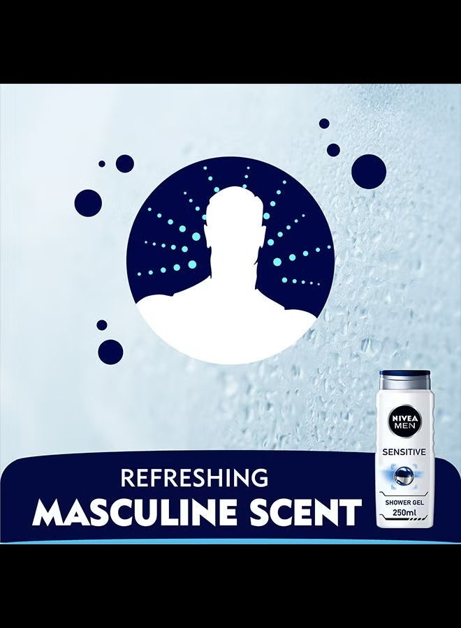 نيفيا للرجال جل استحمام للبشرة الحساسة بخلاصة الخيزران – لطيف للجسم والوجه والشعر – 250 مل × 2 - Image 5