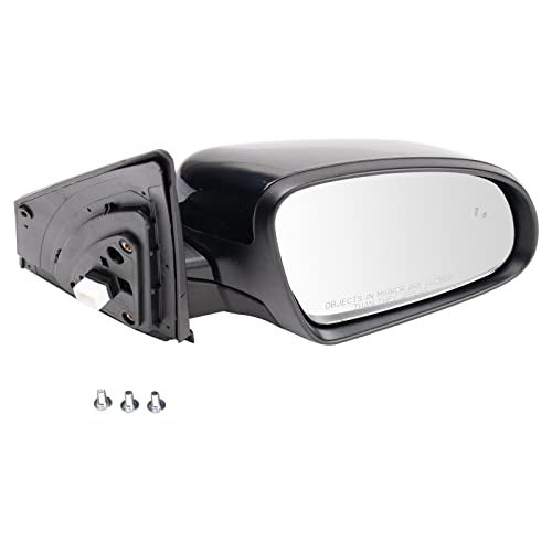 TRQ Passenger Side Power Heated Mirror Smooth Black Manual Folding Paint to Match Compatible with 2018-2021 Hyundai Kona HY1321257 - Image 5