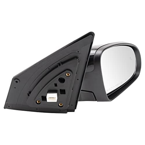 TRQ Passenger Side Power Heated Mirror Smooth Black Manual Folding Paint to Match Compatible with 2018-2021 Hyundai Kona HY1321257 - Image 3