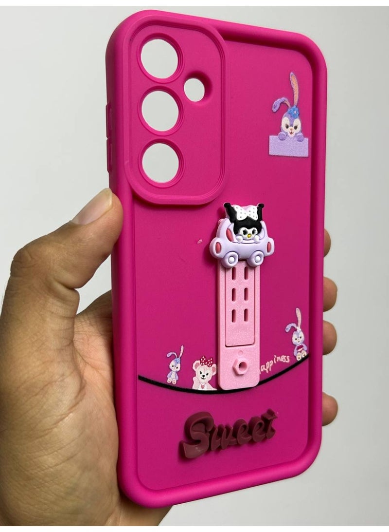 new cartoon-designed back cover with the word "Sweet" on it, compatible with the Samsung A55 phone. - Image 1