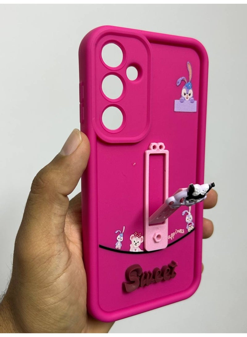 new cartoon-designed back cover with the word "Sweet" on it, compatible with the Samsung A55 phone. - Image 2