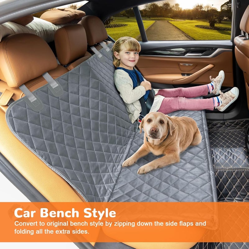 URPOWER Dog Seat Cover Car Seat Cover for Pets 100% Waterproof Pet Seat Cover Hammock 600D Heavy Duty Scratch Proof Nonslip Durable Soft Pet Back Seat Covers for Cars Trucks and SUVs - Image 4