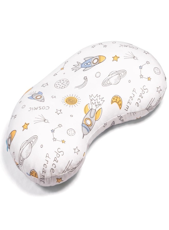 BYRIVER 12x22 Toddler Sleeping Pillow with Cotton Pillowcase, Ergonomic Bed Pillow for Kids Boy Girls, Small Pillow for Daycare Preschool Nap Time, Gifts for Children Ages 3-8 (Spaceship) - Image 2