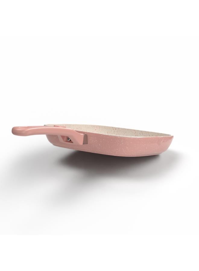 توب شيف شواية جرانيت مربعة مقاس 28 وردي - Image 3