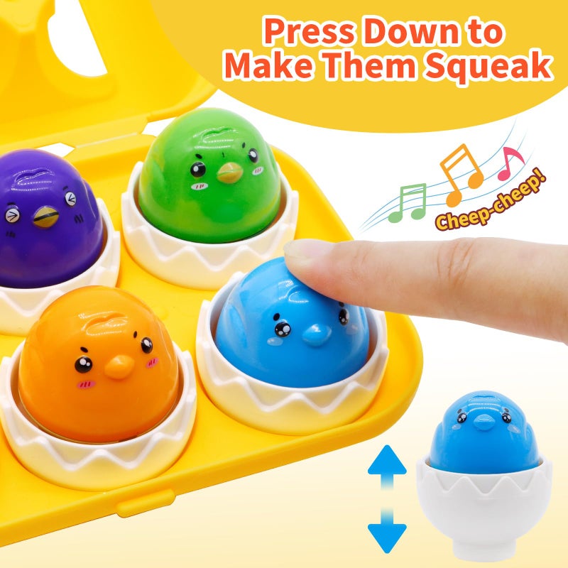MOONTOY Dinosaur Egg Toys for Toddlers 1-3 Matching Game, Dino Eggs Montessori Toys for Babies 6-12 Month Baby Puzzles 12-18 Months Play Shape Sorter Sorting Sensory Gift Easter Basket Stuffers - Image 3