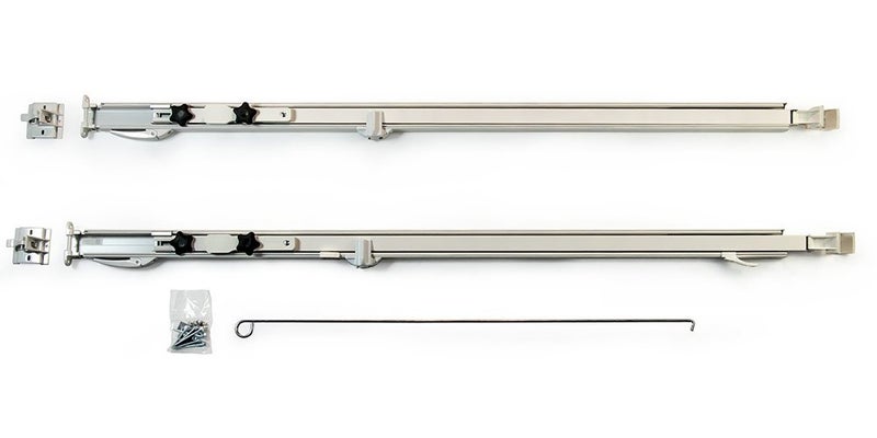 Carefree 961501WHT Fiesta White with Matching White Casting Universal Manual RV Awning Arms Set (68"-81" floorline to awning rail) - Image 2