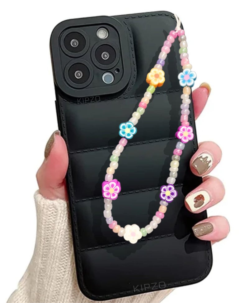 KIPZO® Butterfly beads phone charms aesthetic cute bracelet hanging jewelry crystal good luck string lanyard Handmade Acrylic pearl beaded cord wrist strap for mobile cover women girls kids - Image 1