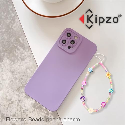 KIPZO® Butterfly beads phone charms aesthetic cute bracelet hanging jewelry crystal good luck string lanyard Handmade Acrylic pearl beaded cord wrist strap for mobile cover women girls kids - Image 2