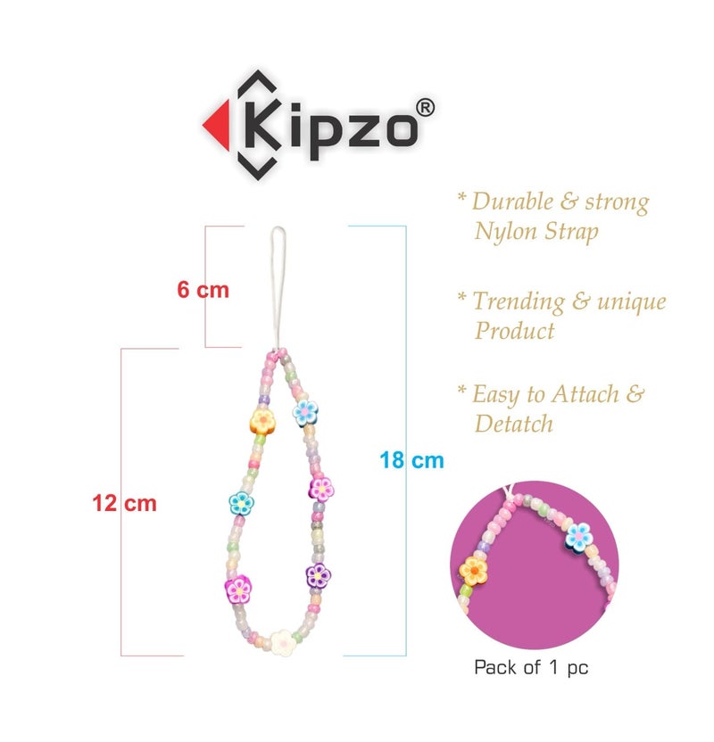KIPZO® Butterfly beads phone charms aesthetic cute bracelet hanging jewelry crystal good luck string lanyard Handmade Acrylic pearl beaded cord wrist strap for mobile cover women girls kids - Image 3