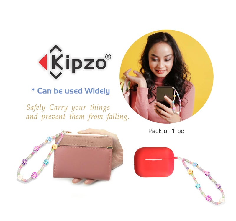 KIPZO® Butterfly beads phone charms aesthetic cute bracelet hanging jewelry crystal good luck string lanyard Handmade Acrylic pearl beaded cord wrist strap for mobile cover women girls kids - Image 4