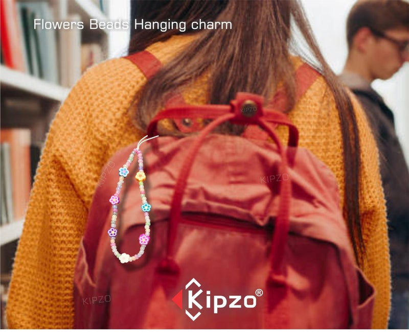 KIPZO® Butterfly beads phone charms aesthetic cute bracelet hanging jewelry crystal good luck string lanyard Handmade Acrylic pearl beaded cord wrist strap for mobile cover women girls kids - Image 5