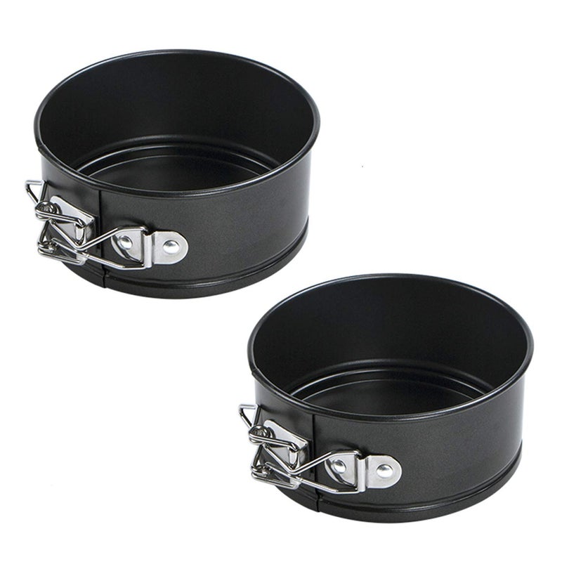 webake Mini Springform Cake Tins Round Set of 2 NonStick 11 cm 43 Inches Baking Pan with Loose Base for Instant Pot Cheesecakes Sponge Cake Tins