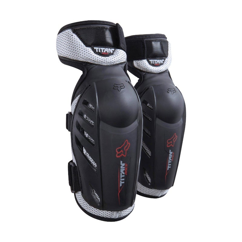 Fox Racing Titan Race Motocross Dirt Bike Elbow Pads, Black, Small/Medium - Image 1