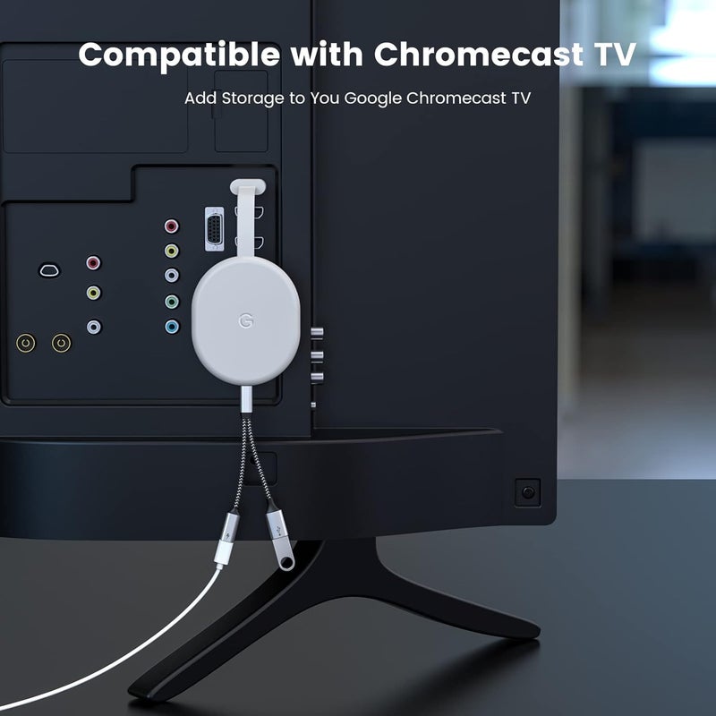 محول USB C OTG مع شحن USB C OTG مقسم USB C OTG مع شحن سريع بقدرة 60 واط PD متوافق مع Steam Deck وGalaxy S22 وSwitch وGoogle Chromecast مع Google TV وPi-KVM وطابعة ثلاثية الأبعاد وOcta4a وPixel4 XL - Image 3