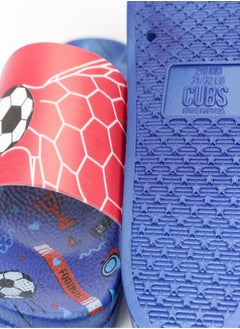CUBS Football Print Everyday Wear eco-friendly PVC Slides for Kids, Lightweight, Easy to Wash and Anti-Slip Soles  - Image 2