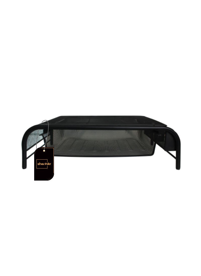 Sharpdo Metal Iron Mesh Black Monitor Stand With Drawer JF08  - Image 3