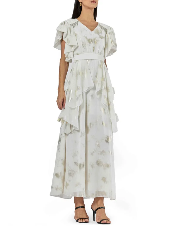 Amri Ruffled chiffon maxi dress