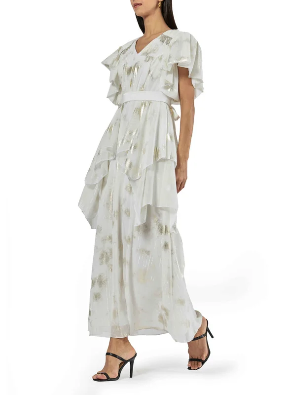 Amri Ruffled chiffon maxi dress