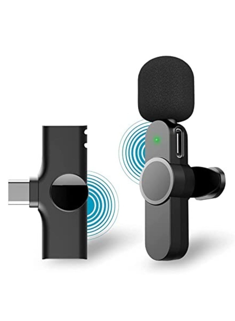 2 in 1 iphone or type-c Wireless Lavalier Microphone For IPhone, Plug Play, Portable Audio Video Recording Mic for Youtube, Live Stream, Vlog, Interview, Laptops PC - Image 1