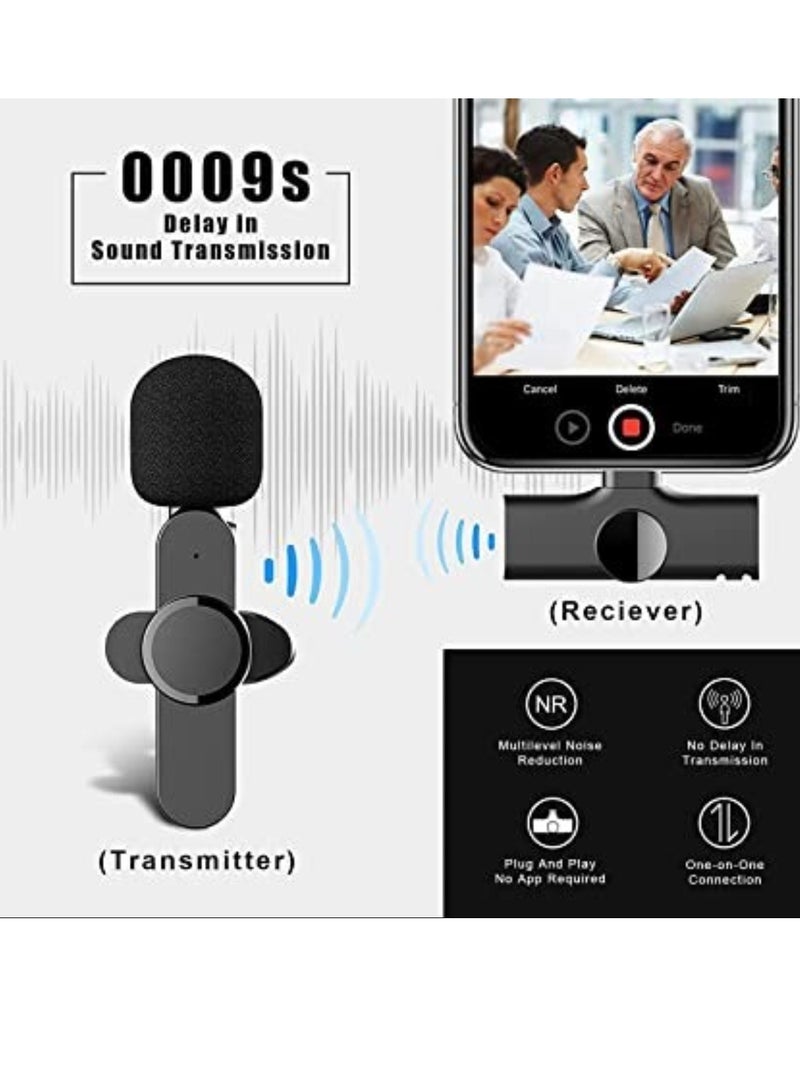 2 in 1 iphone or type-c Wireless Lavalier Microphone For IPhone, Plug Play, Portable Audio Video Recording Mic for Youtube, Live Stream, Vlog, Interview, Laptops PC - Image 4