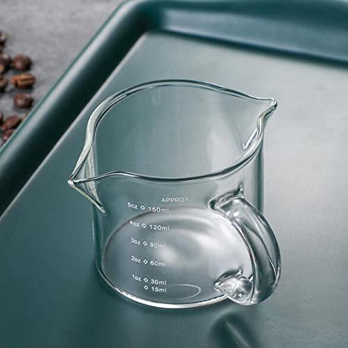 CALANDIS® Glass Measuring Cup Double Spouts Espresso Cup Drinkware for Wine Coffee Bar 150Ml | Glass | 1 Glass Measuring Cup - Image 2