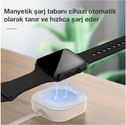 بولهاموبيل Polham 1 Meter Magnetic Charger Compatible with Apple Watch 1, 2, 3, 4, 5, 6, 7 and Watch Se, Quick Charge