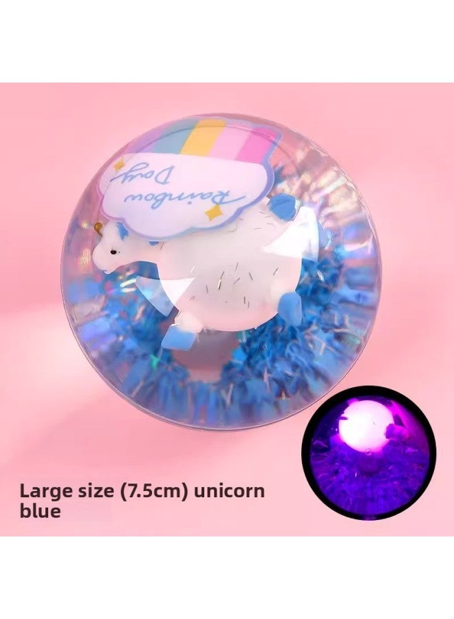 Children's Day Baby Ball Toys Luminous Bouncing Ball Luminous Elastic Ball Rebound With Rope Kindergarten Gift