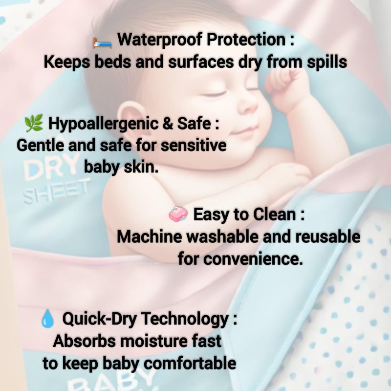 Yuga New Born Baby Urine Sheets Waterproof, Bed Protector Baby Dry Sheet, Baby Dry Mats Waterproof and New Born Baby Products (Maroon, Small)  - Image 4
