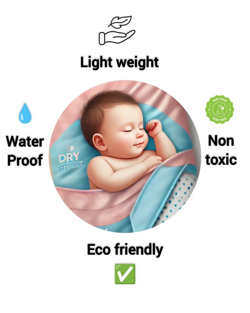 Yuga New Born Baby Urine Sheets Waterproof, Bed Protector Baby Dry Sheet, Baby Dry Mats Waterproof and New Born Baby Products (Maroon, Small)  - Image 2