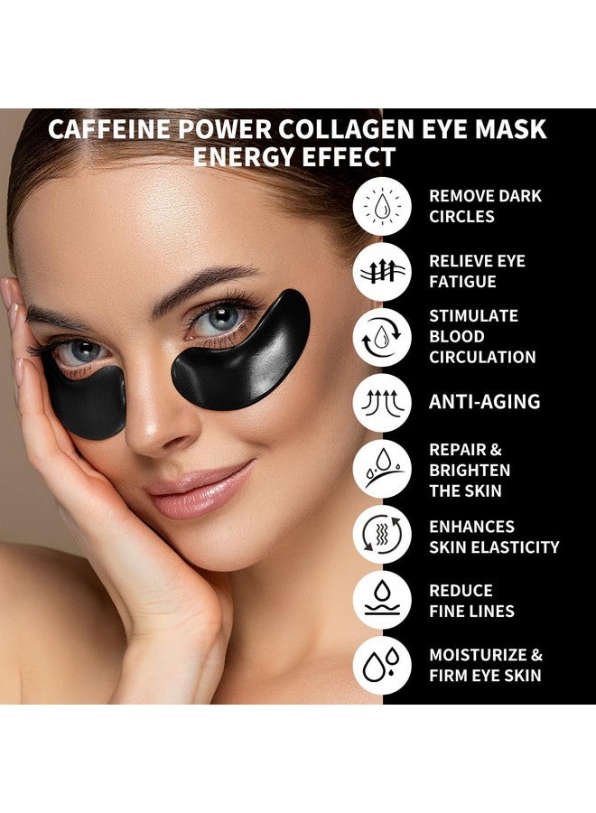 JICOOT Under Eye Patches (10 Pairs-Eye Masks) Under Eye Mask Amino Acid & Collagen, Under Eye Mask for Face Care, Eye Mask for Dark Circles and Puffiness, Under Eye Masks for Personal Care (BLACK) - Image 3