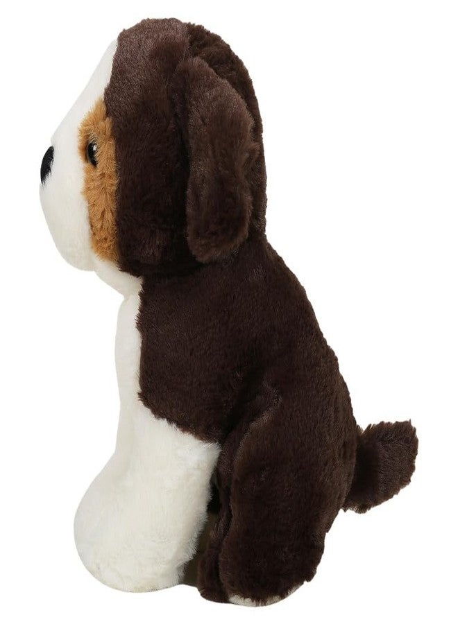 STRIDERS لعبة كلب ستريدرز القطيفة الناعمة للأطفال | جرو محشو لطيف | هدية رائعة للعناق والحب للبنات والأولاد | هدية مثالية للهدايا التذكارية | كلب أبيض وأسود - Image 3