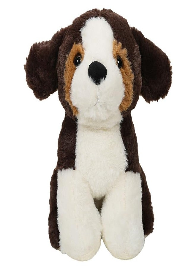 STRIDERS لعبة كلب ستريدرز القطيفة الناعمة للأطفال | جرو محشو لطيف | هدية رائعة للعناق والحب للبنات والأولاد | هدية مثالية للهدايا التذكارية | كلب أبيض وأسود - Image 1