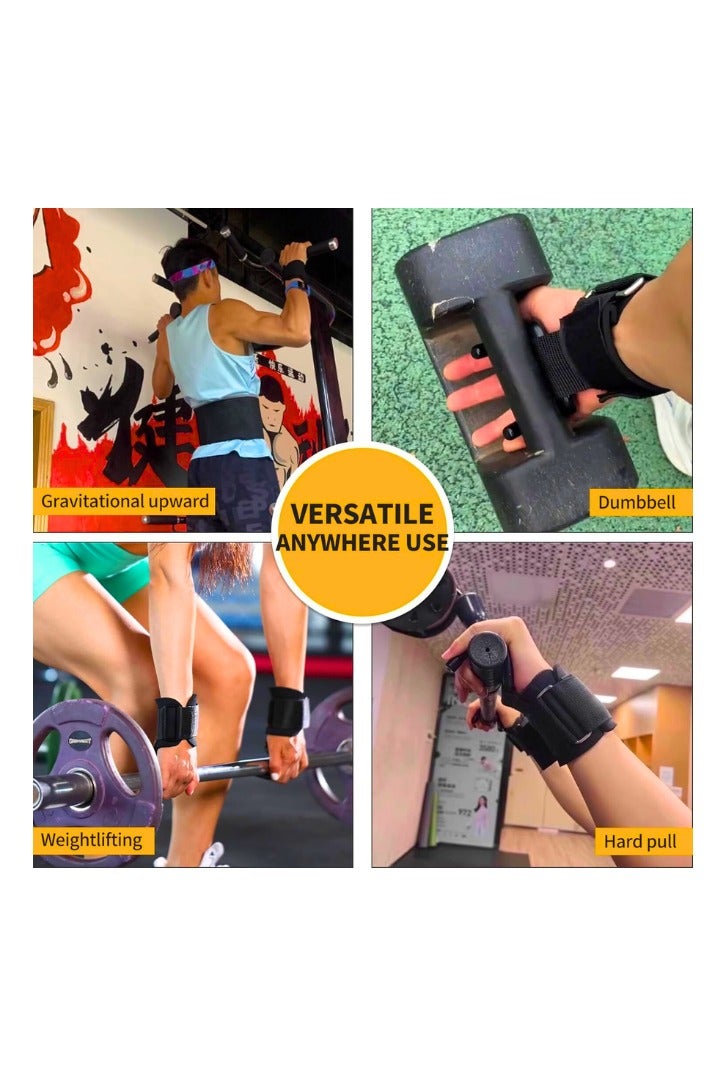 Chase Up Heavy Duty Weight lifting Hooks for Men and Women(Pair), 330 LB Heavy Duty Gym Lifting Wrist Strap Hook for Deadlifts, Pull-Ups, Strength Training, 0.4inch Grip Weightlifting Hooks for Teen - Image 3