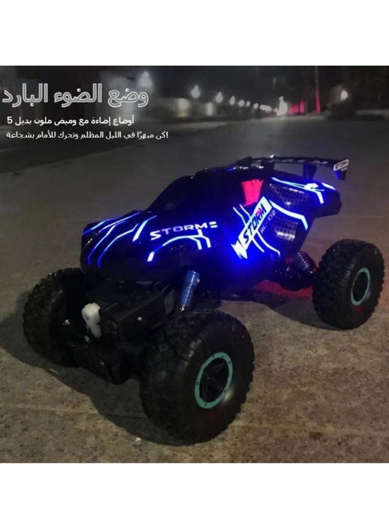 general Remote control off-road vehicle, spray climbing bike stunt car, car 4X4 mountain racer, lights, 2.4Ghz rechargeable toy, suitable for children between 4 and 8 years old boys and girls - Image 4