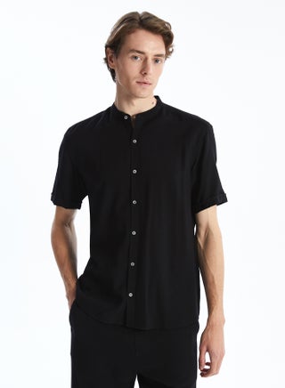 Grandad Collar Short Sleeve Men'S Shirt - pzsku/Z2AE1BD6462D371B5DC6DZ/45/_/1739803651/aae841d2-484d-4340-b2d7-45d551911a49