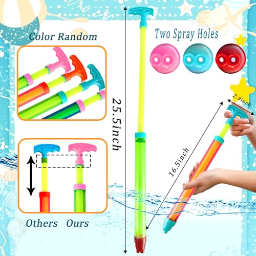 Blvochnnt 15pcs Water Shooter Blaster Squirt Guns ToysShoot Up to 35 Feet165inch Water Spray Gun for KidsAdults Summer Water FightingSwimming PoolBeach GamesColorfulTwo Spray Holes - Image 5
