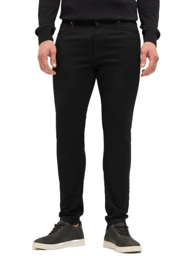 THE BEAR HOUSE Men's Black Mid-Rise Skinny Fit Jeans Classic Comfort With Modern Style, Perfect For Everyday Casual Looks And Effortless Streetwear Vibes