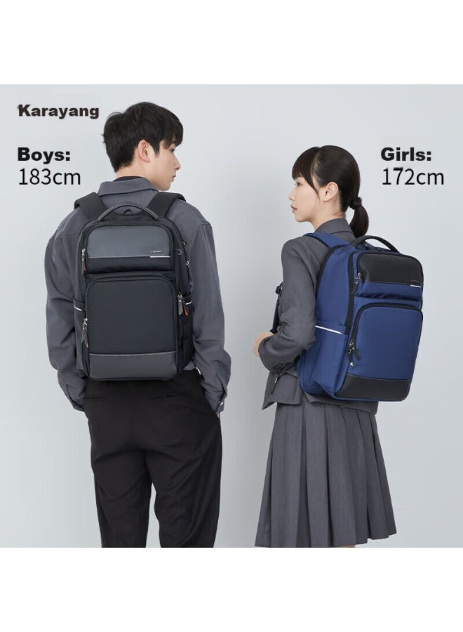 KaLay Kala Yang Airbag Lightweight Laptop Bag, Business Large Capacity 17.3-inch Backpack, Uni Backpack, 5215 Black - Image 4
