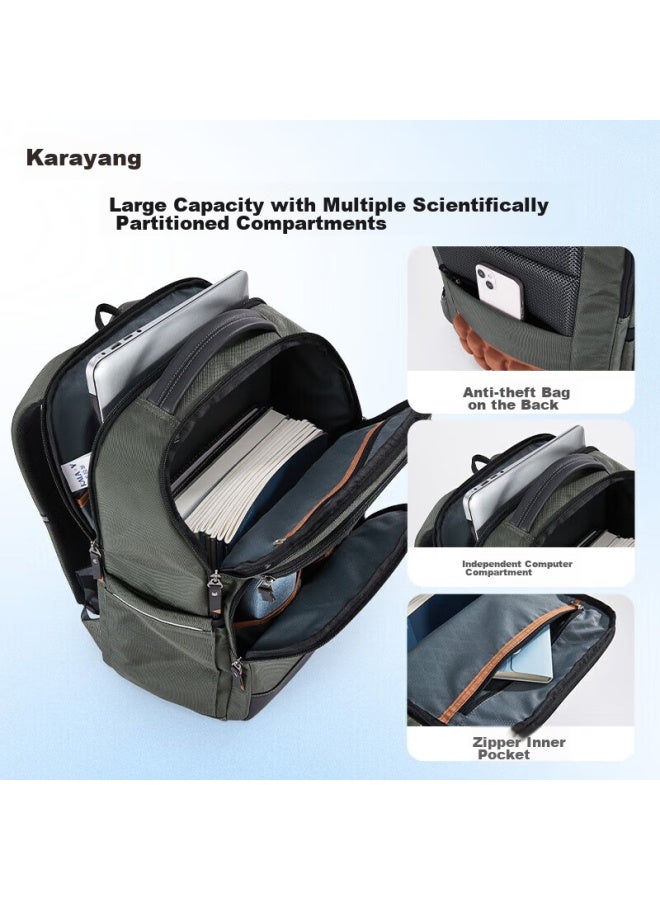 KaLay Kala Yang Airbag Lightweight Laptop Bag, Business Large Capacity 17.3-inch Backpack, Uni Backpack, 5215 Black - Image 2