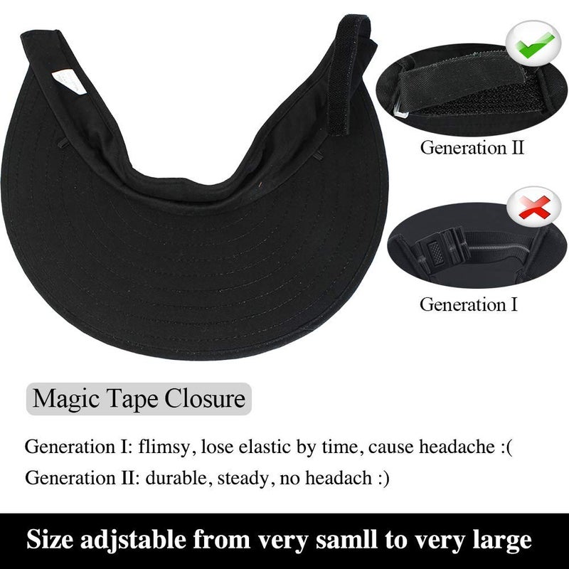 CAMOLAND 2PCS Wide Brim Sun Visor Hat Women Large UV Protective Golf Beach Cap, Design in Korea - Image 4