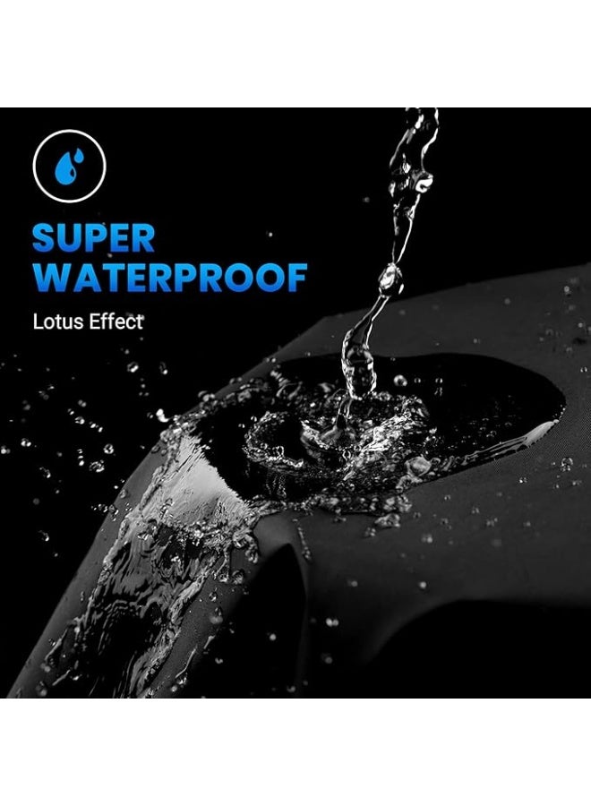 Waterproof outdoor Motorcycle cover, made of Oxford fabric resistant to dust and UV rays, with a lock hole and windproof buckle, size 2.65 × 1.05 × 1.25 m, black and orange - Image 4