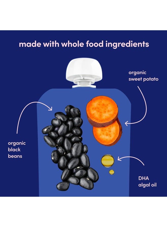 Cerebelly Organic Baby Food Pouches, Black Bean Sweet Potato Purees, 16 Nutrients,  4oz - Image 4