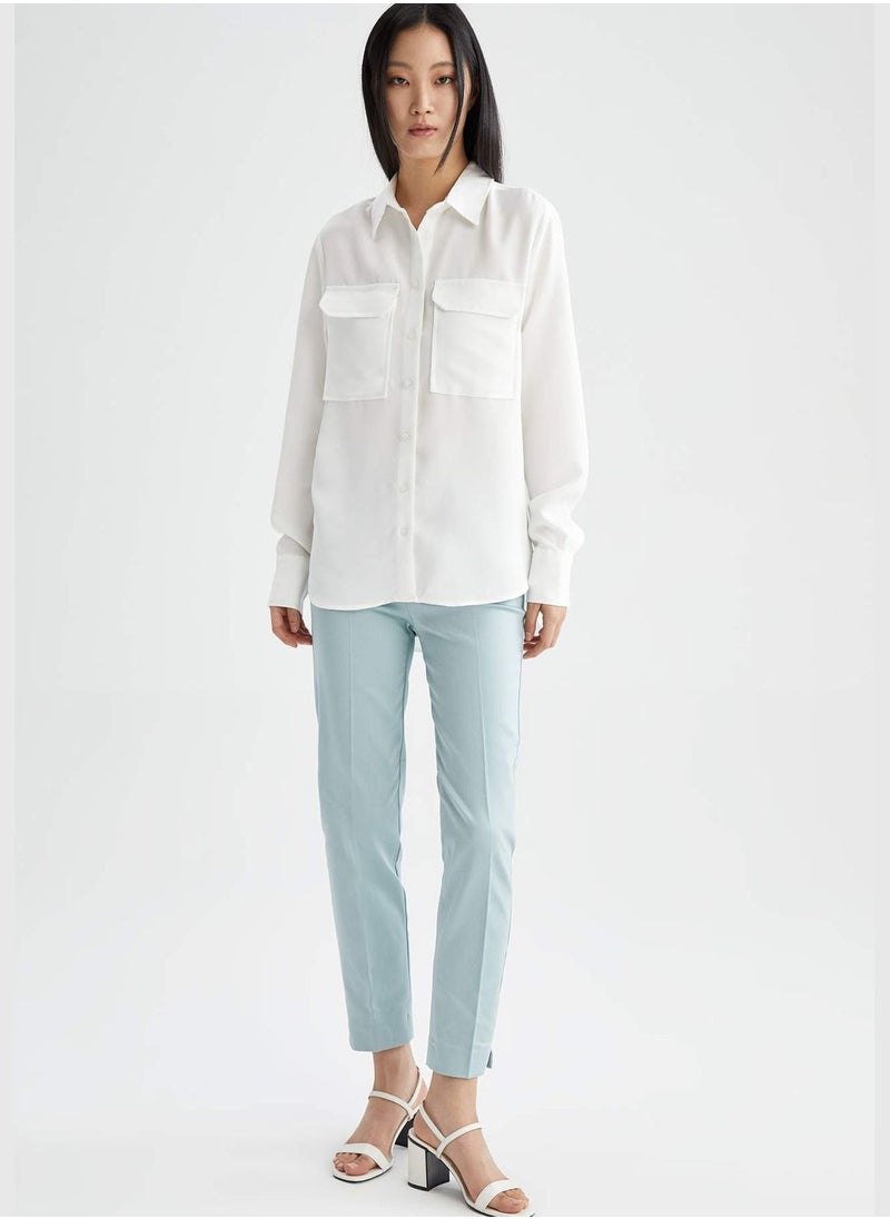 DeFacto - Woman Woven Long Sleeve Shirt - Image 1