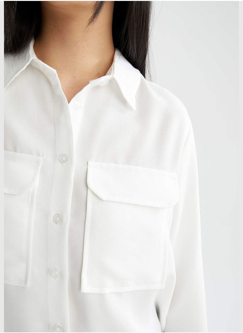 DeFacto - Woman Woven Long Sleeve Shirt - Image 1