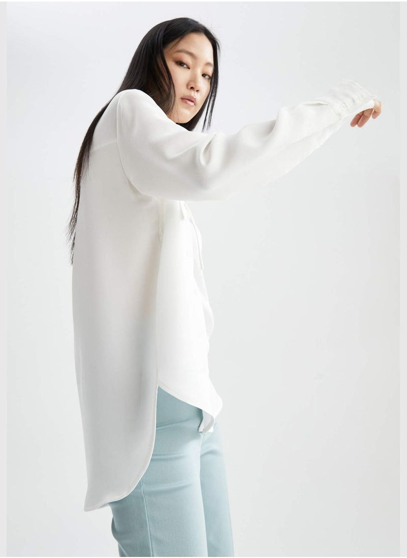 DeFacto - Woman Woven Long Sleeve Shirt - Image 1