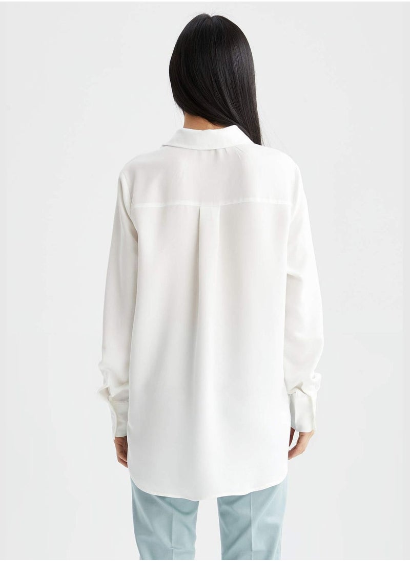 DeFacto - Woman Woven Long Sleeve Shirt - Image 1