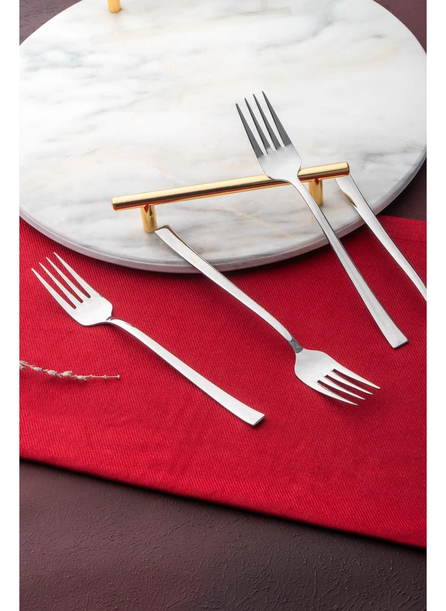 أكار Karat Moon 6-Piece Steel Dessert Cutlery Set