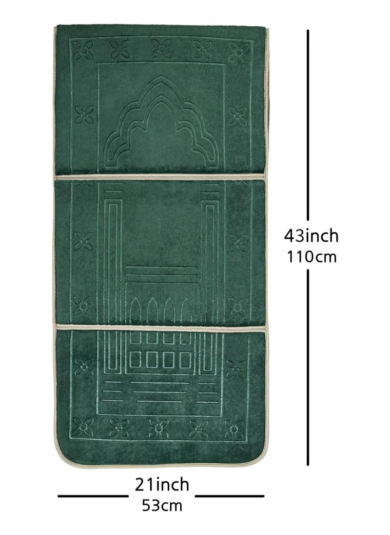 Generic - Prayer Rug with Back Support and Fold able Prayer Mat Multicolor - Image 1