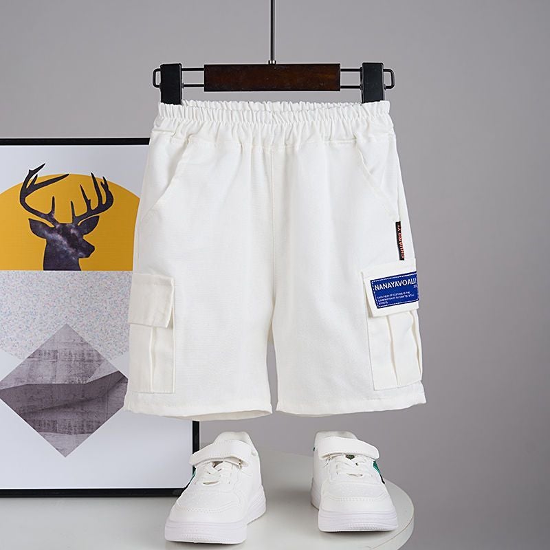 Boys' Shorts 2024 Student Workwear Shorts Casual Children'S Korean Style Trendy Pants - Image 1