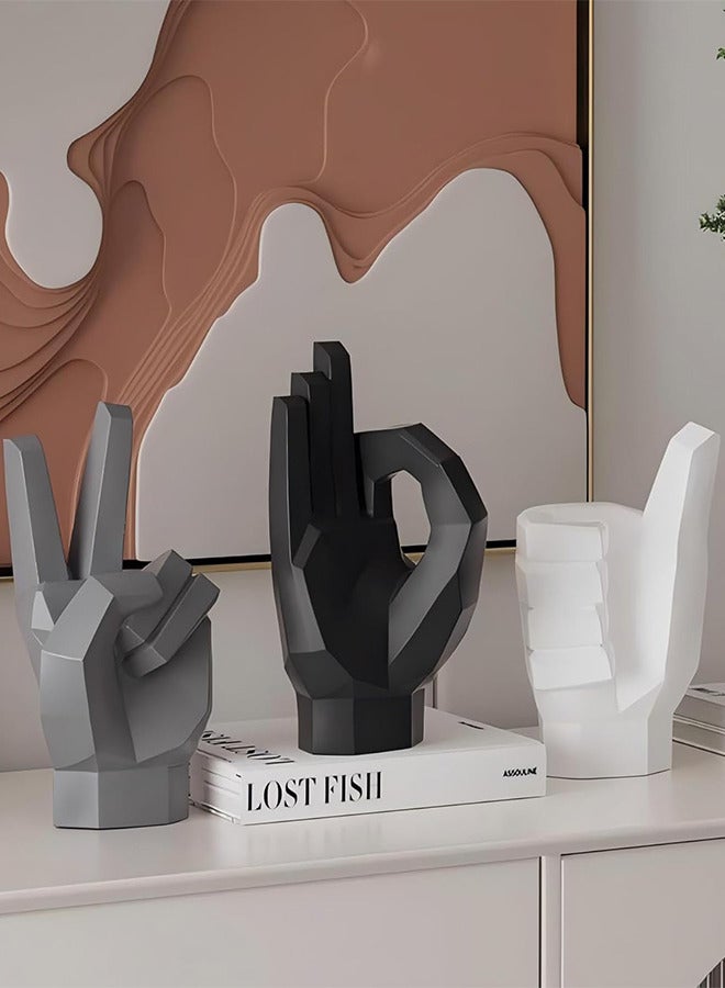 RATSAW Minimalist Praise Gesture Statues Modern Abstract Art Decoration High Sense Office Desk Living Room Simple Resin Sculpture Decorative Crafts - Image 2